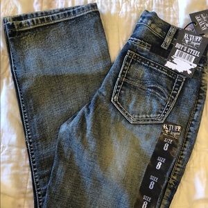 B Tuff Bottoms - B Tuff Steel Boys Jeans size 8 Western Bootcut NEW B Tuff Bottoms - B Tuff Steel Boys Jeans size 8 Western Bootcut NEW